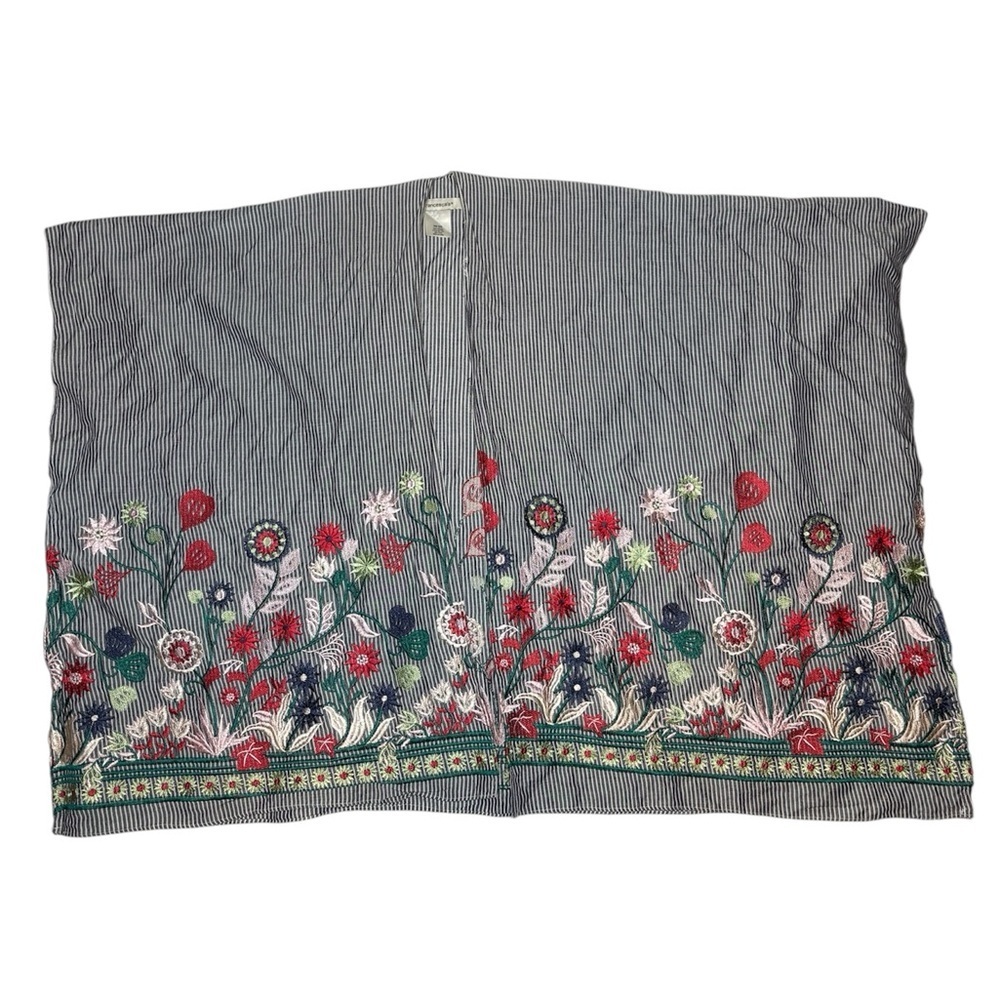 Francesca’s Striped Multi Colored Embroidered Flo… - image 6